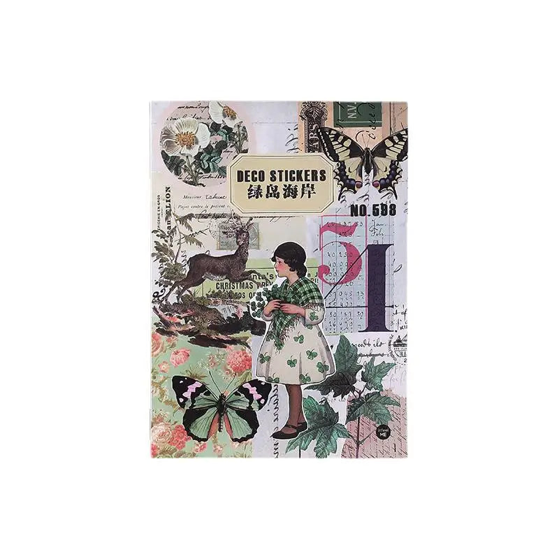 Journal Scrap book Stickers book Plant Flower Label Decorative handmade Scrapbooking Material Diary Album Craft Supplies