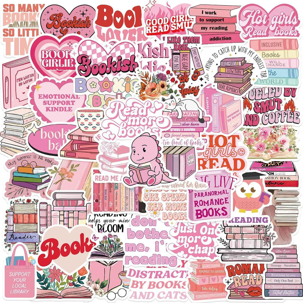 10/50/100pcs Mix Smut Dark Romance Bookish Book Reading Stickers Kindle Aesthetic Girls Decals Ipad Phone Laptop Diary Sticker