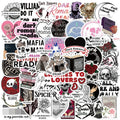 10/50/100pcs Mix Smut Dark Romance Bookish Book Reading Stickers Kindle Aesthetic Girls Decals Ipad Phone Laptop Diary Sticker