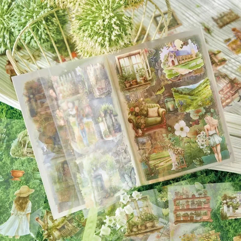20Pcs Package travel Dairy Supplies Stickers Four Seasons Teenage handbook material decorative sticker book Scrapbook 148*105mm