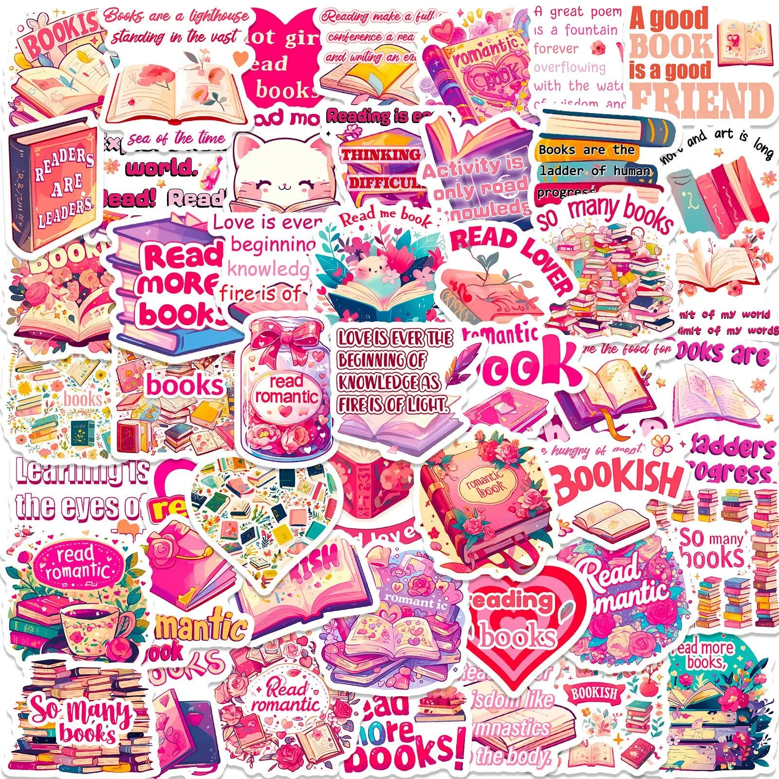 10/50/100pcs Mix Smut Dark Romance Bookish Book Reading Stickers Kindle Aesthetic Girls Decals Ipad Phone Laptop Diary Sticker