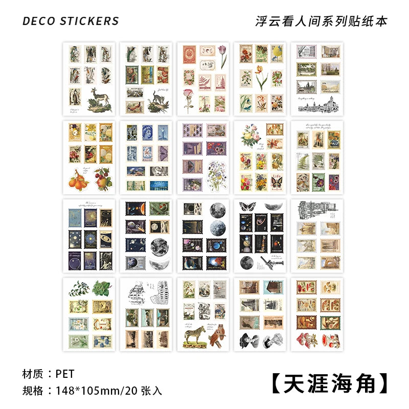 Journal Scrap book Stickers book Plant Flower Label Decorative handmade Scrapbooking Material Diary Album Craft Supplies