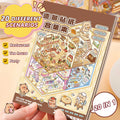 20PCS 3D Capybara Landscape Stickers Collection Book Album Cartoon Scene DIY Toy Game Festival Birthday Gift for Kid Girl Child