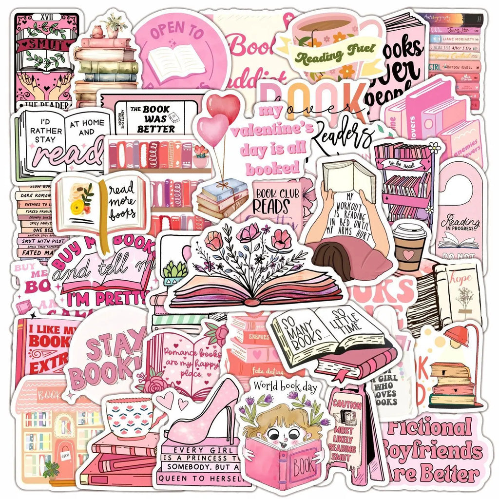 10/50/100pcs Mix Smut Dark Romance Bookish Book Reading Stickers Kindle Aesthetic Girls Decals Ipad Phone Laptop Diary Sticker